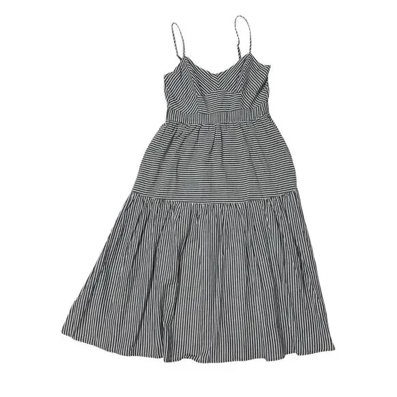 NWT Lush Navy Stripe Midi Dress - Medium - Picture 2 of 10